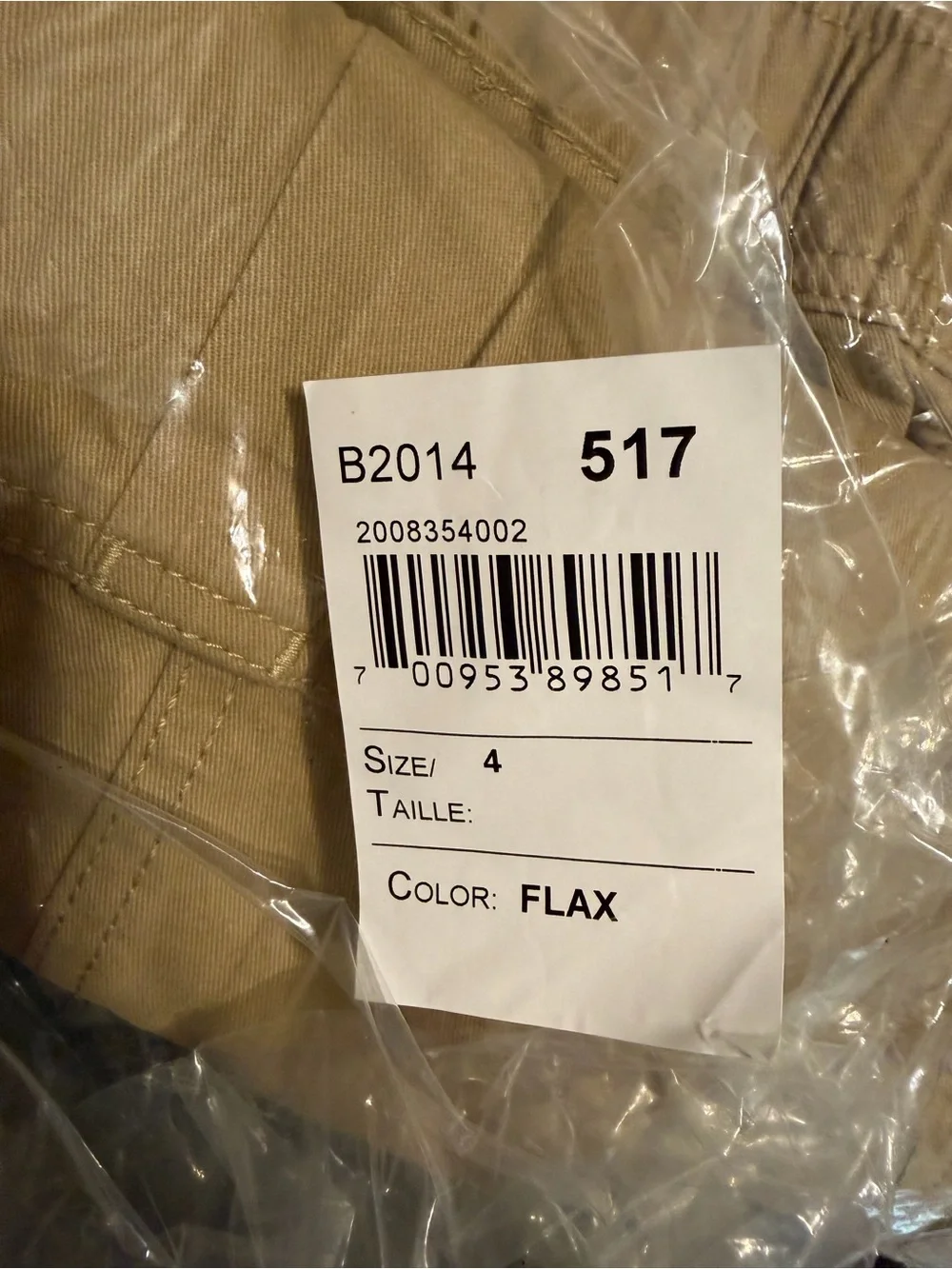 The Children's Place Boys 4 Flax Khaki Uniform Mid Rise Pull on Cargo Pants D1